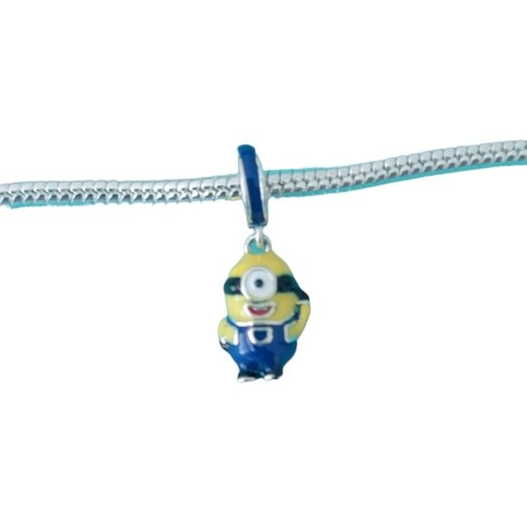 🎆Sterling Silver 925 Stuart Minions and Despicable Me Dangle Bracelet Charm - Picture 4 of 5
